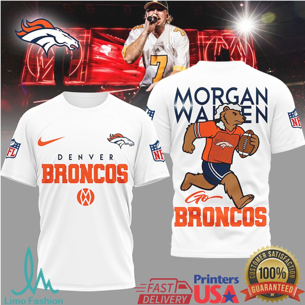 Denver Broncos Official NFL Morgan Wallen Fan 3D Shirt - Limotees LLC