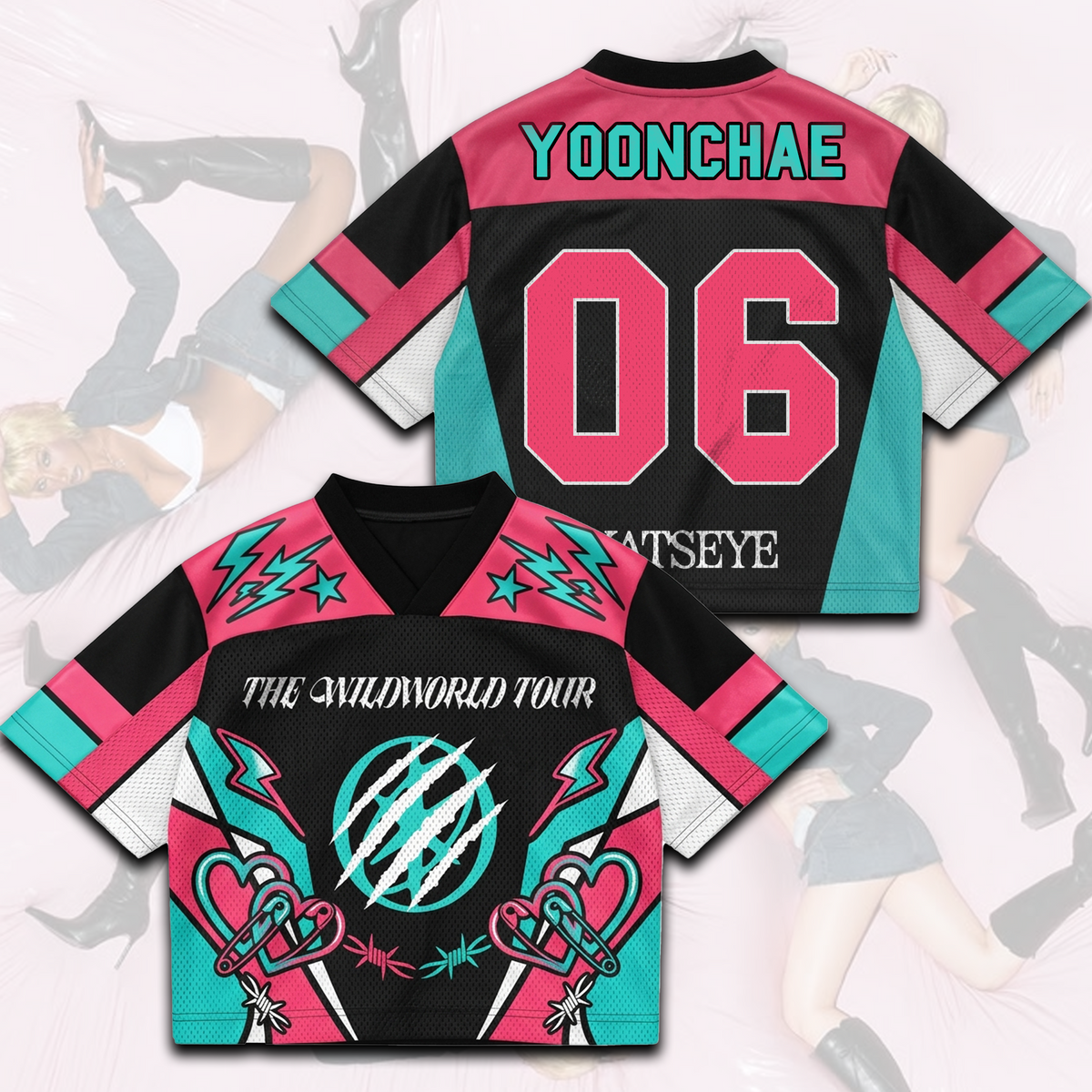 Frenzy The Wildworld Tour Katseye Mixed Mesh Jersey For Eyekon