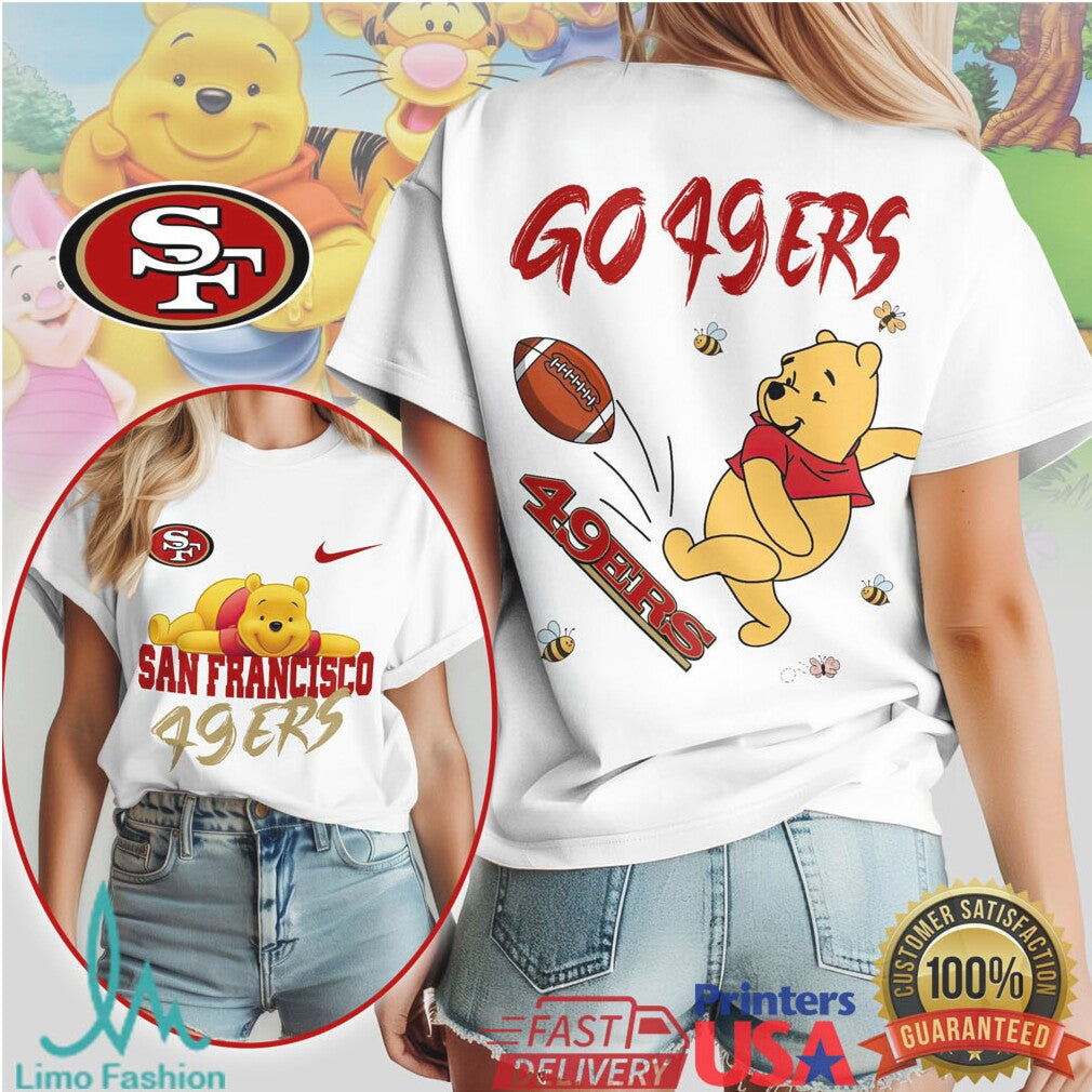 San Francisco 49ers Official NFL Winnie The Pooh Go Shirt - Limotees LLC