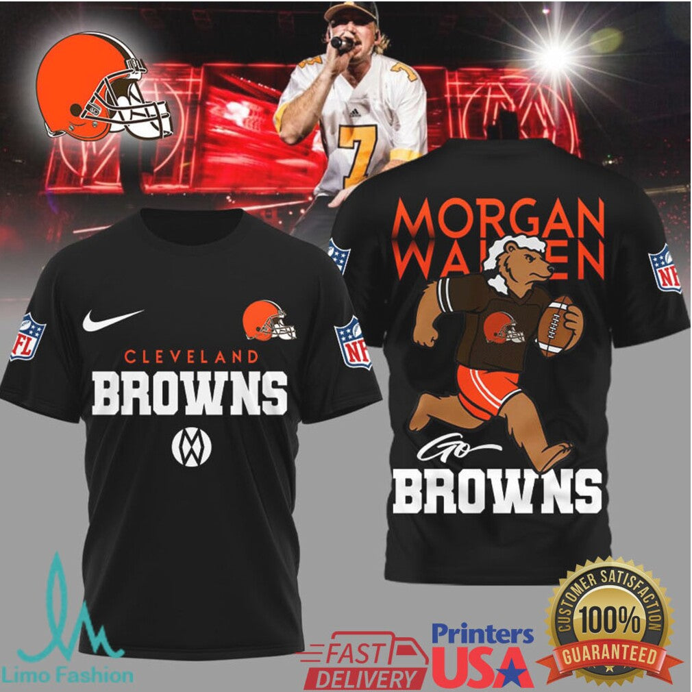 Cleveland Browns Official NFL Morgan Wallen Fan 3D Shirt - Limotees LLC