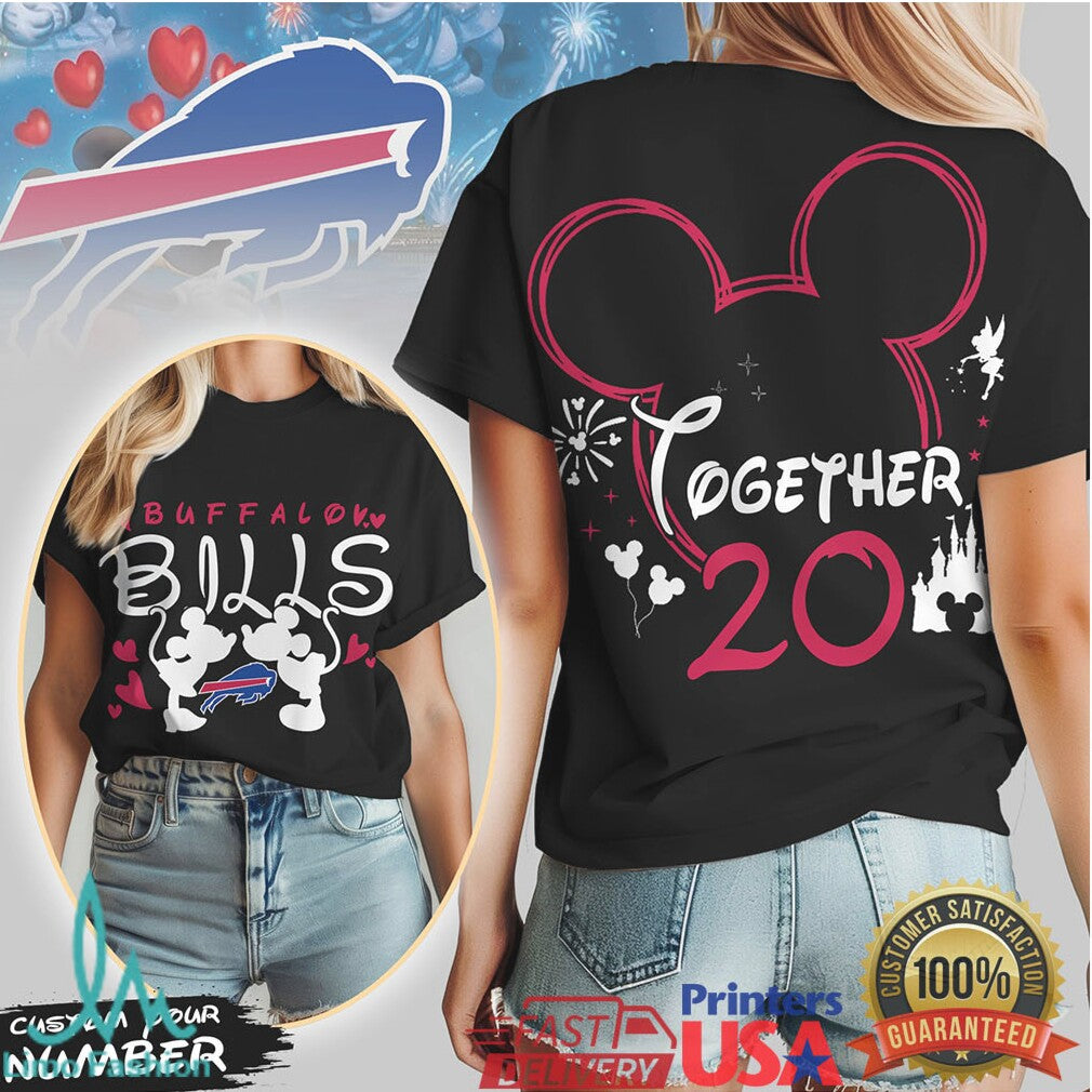 Buffalo Bills Official NFL Valentine Mickey Together Shirt - Limotees LLC